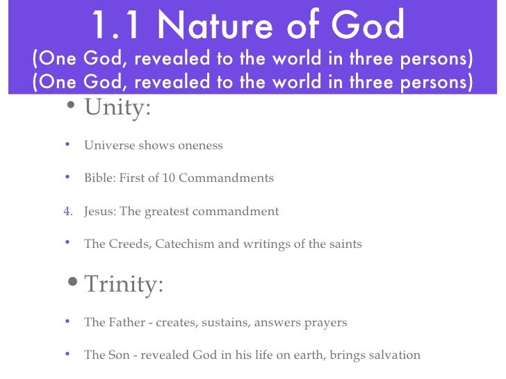 The Nature of God as Revealed in Jesus